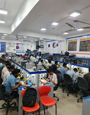 Company history timeline illustration